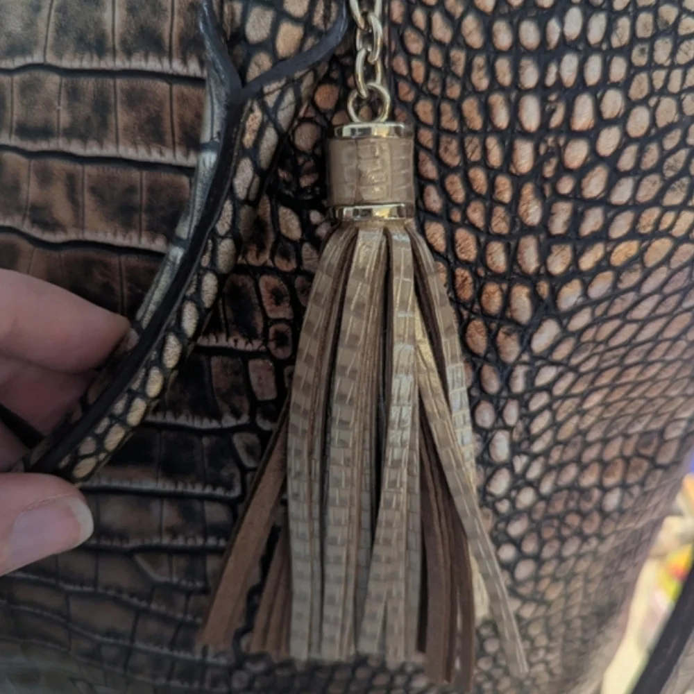 Brahmin Milan Large Duxbury Satchel with Tassel RARE